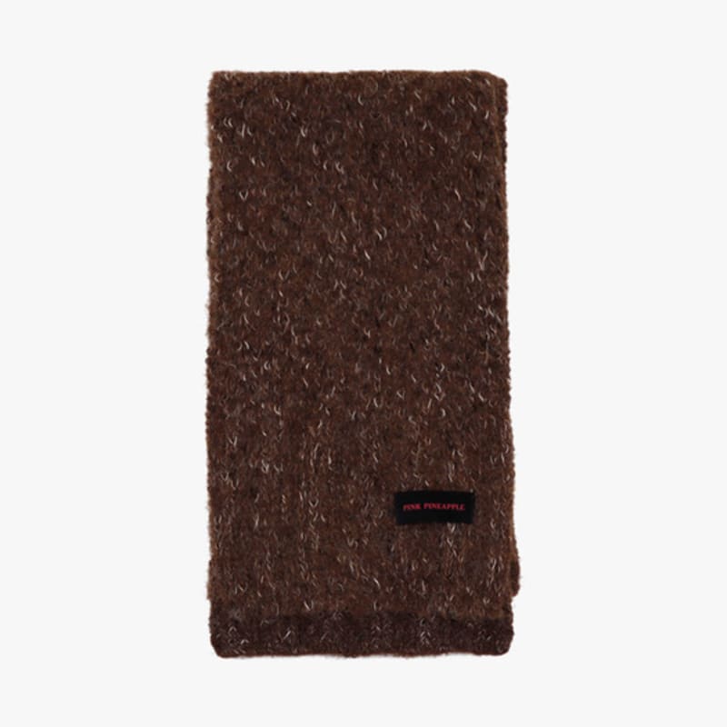 PINK PINEAPPLE COZY CANDY MUFFLER_BROWN