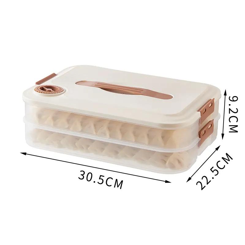Kitchen Organizer Dumpling Box Food Storage Container Refrigerator Keep Fresh Storage Box Multi-Layer Transparent Dumpling Box