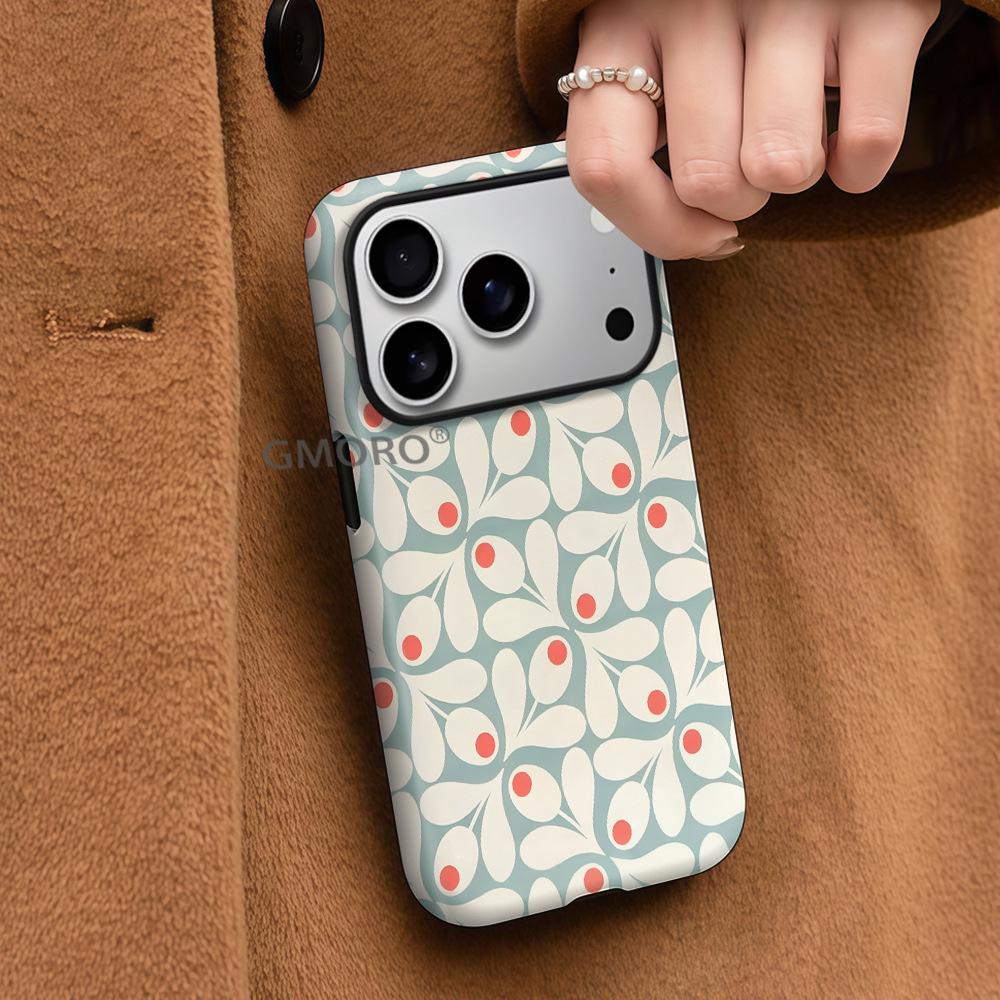 

Популярный свежий цветочный чехол для iPhone 17 с двухслойной защитой Apple 16 Pro Max iPhone 13 Pro