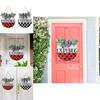Eye-catching Ladybug Door Decor With Stunning Black White Gray Bow For Seasonal Home Style