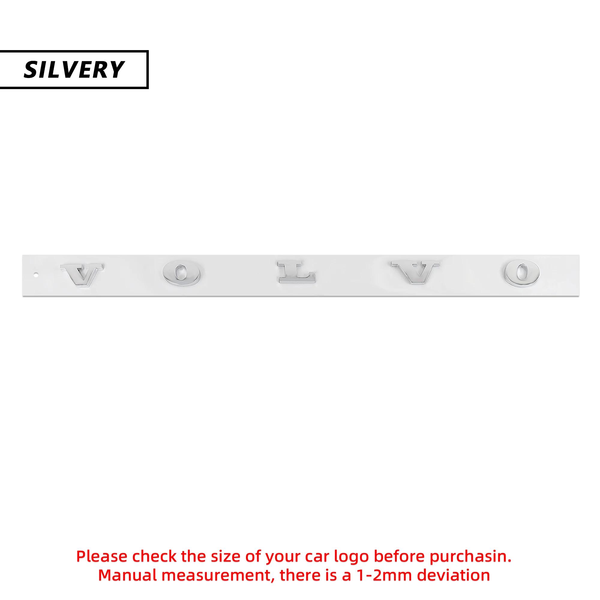 

3D ABS Letters Decals for VOLVO Car Rear Trunk Tailgate Side Fender Badge Emblem Sticker Auto Decoration Accessories срібний