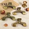 Book Page Holder for Reading Vintage Metal Holder, with Floral Pattern Design, Hands Free Rustic Desk Decor Readers Clip, Durable Zinc Alloy Spreader,
