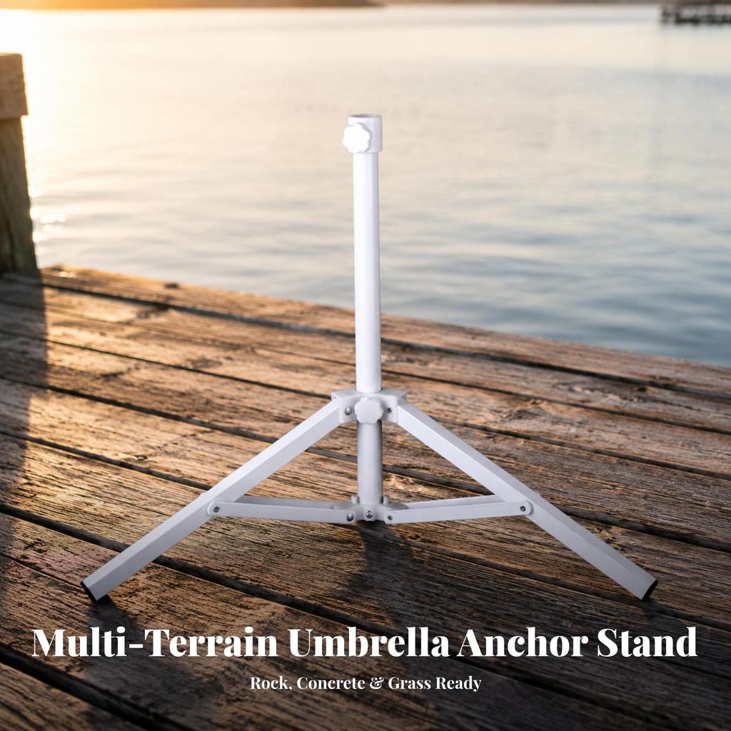 Fishing Umbrella Base Stable Triangular Stand Heavy-Duty for Beach
