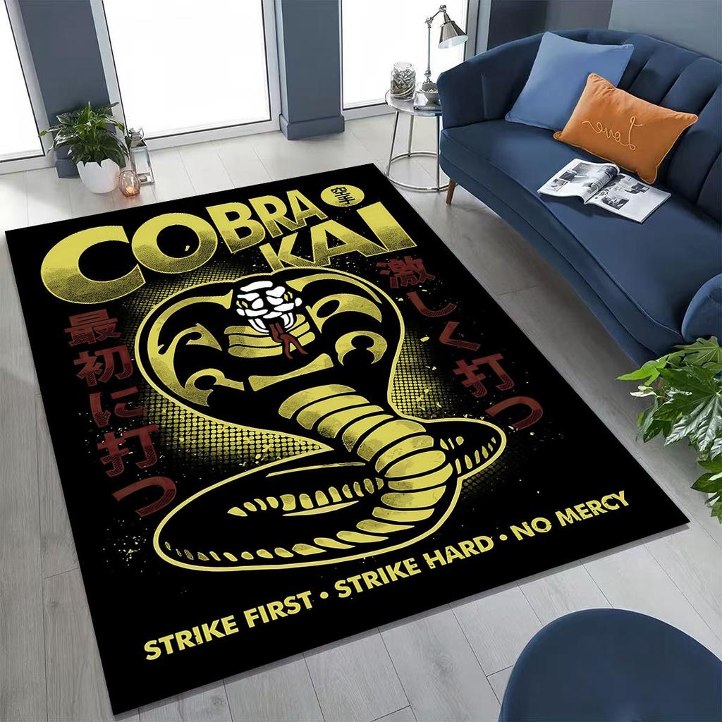 3D Cobra Kai Karate Daniel LaRusso Johnny Art Rug for Bedroom Living Room Sofa Home Doormat Decor, Large Kids Non-slip Floor Mat