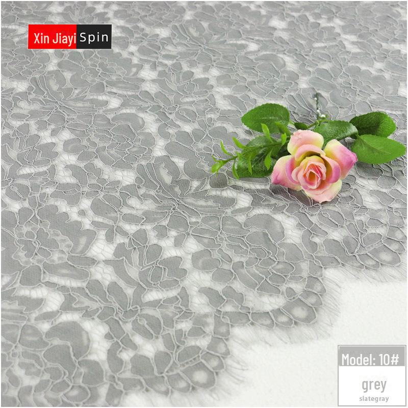 Hollow Tassel Eyelash Lace Fabric for Fashion Dresses