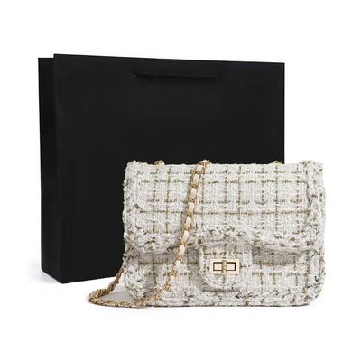 Woven Niche Temperament Light Luxury Woolen Bag Women's New Chain Shoulder Messenger Bag