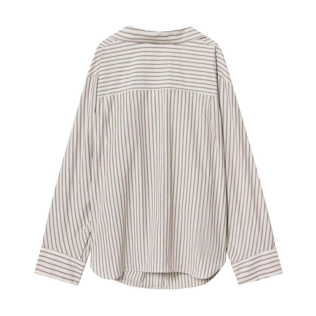 European and American style, new women's clothing, foreign style striped bat sleeve loose shirt 4661173