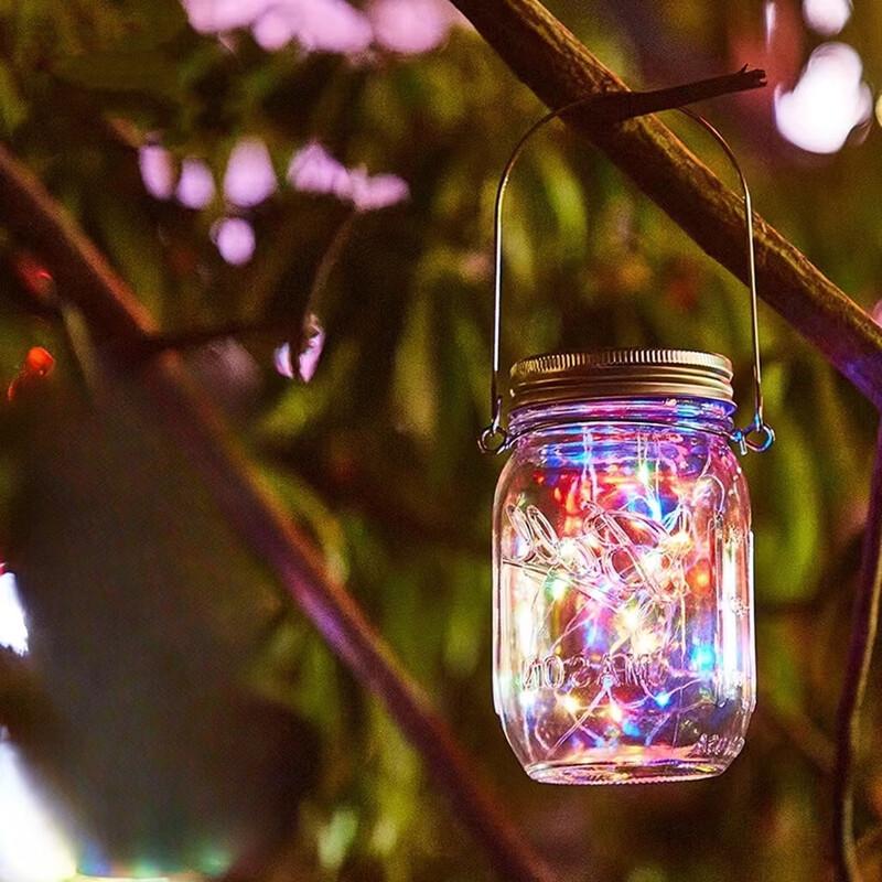 Solar Mason Jar Decorative Garden Lights (3-Pack)