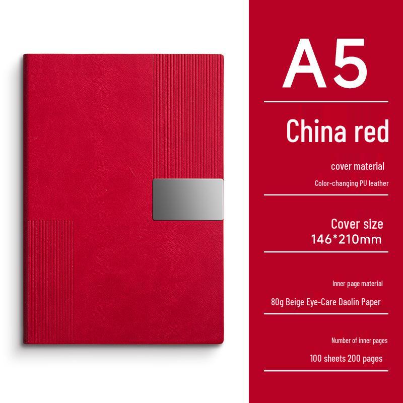 Custom Logo Soft Leather Notebook & Thermos Gift Set - Souvenir Diary Journal