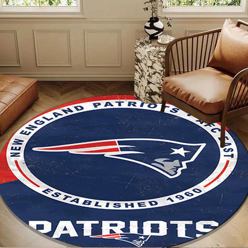 New England Patriots Gear Round mat, Anti-slip Circle Carpet Chair rug For livingroom,Bedroom, doormat home decor Gift Christmas Gifts