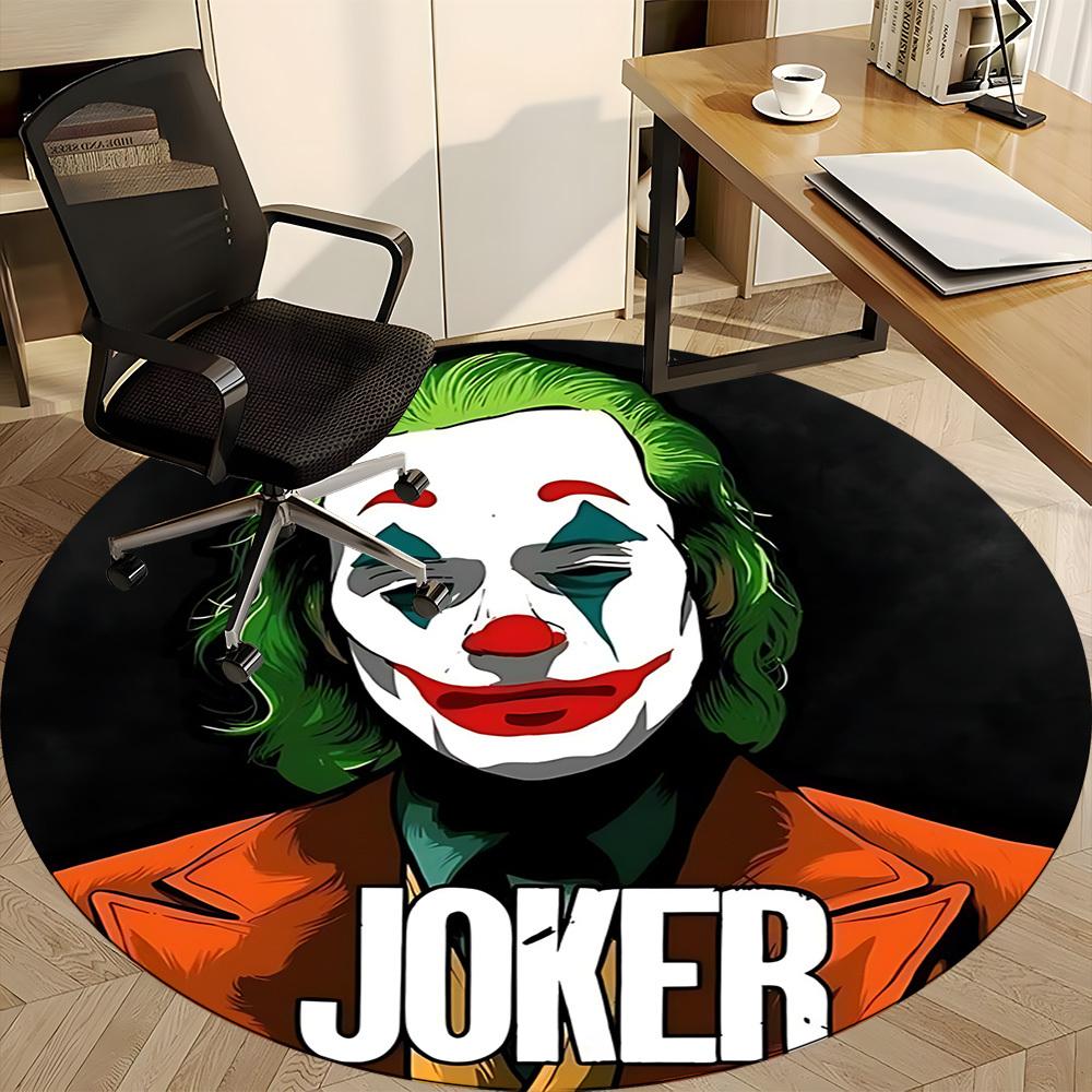 1pc Joker Office Round Area Rug, Under Office Chairs Bedroom Living Room Home Decor, Room Deco, Available in Various Sizes