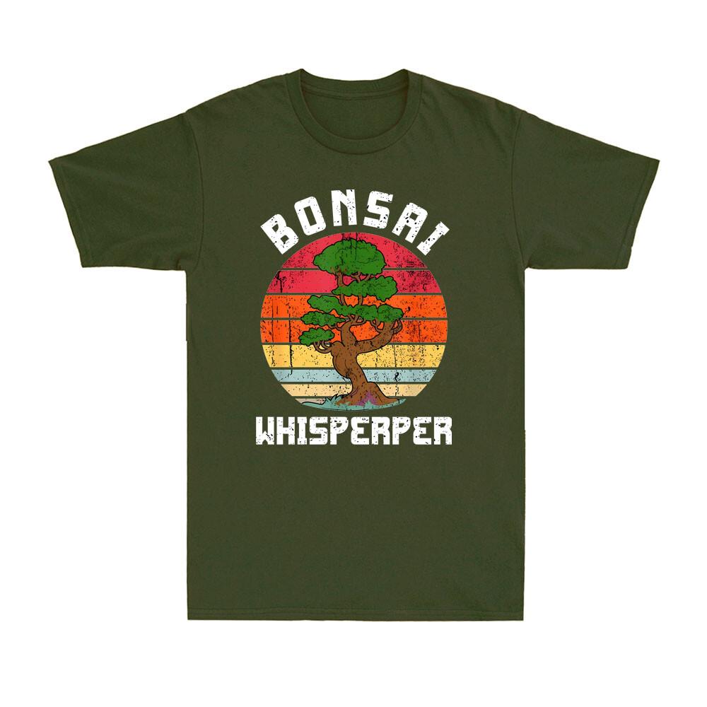 Bonsai Tree Funny Japanese Bonsai Tree Whisperer Vintage Sunset Unisexs TShirt