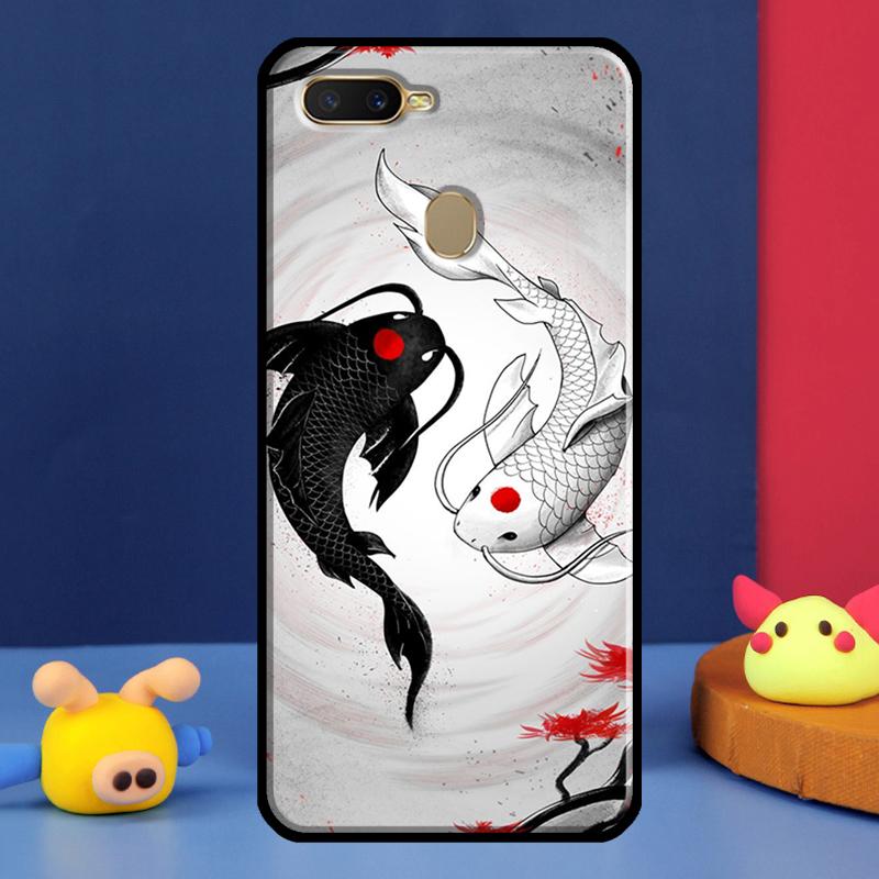 Koi Fish Yin Yang Art Case For Oppo A91 A5 A9 A16 A76 A96 A58 A78 A98 A52 A72 A74 A94 A54 S A57 A77 A15 A17 Cover