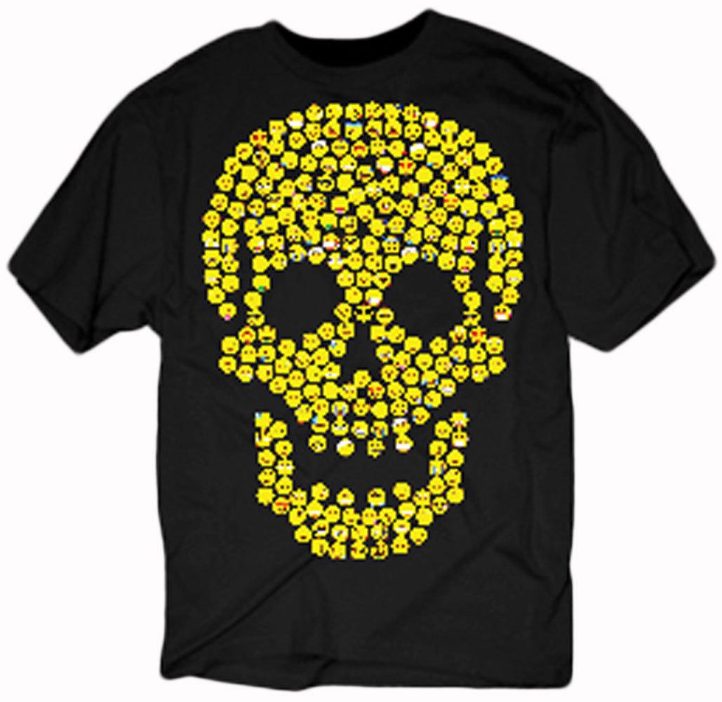 Emoji Skull Of Faces Adult T-Shirt S разноцветный