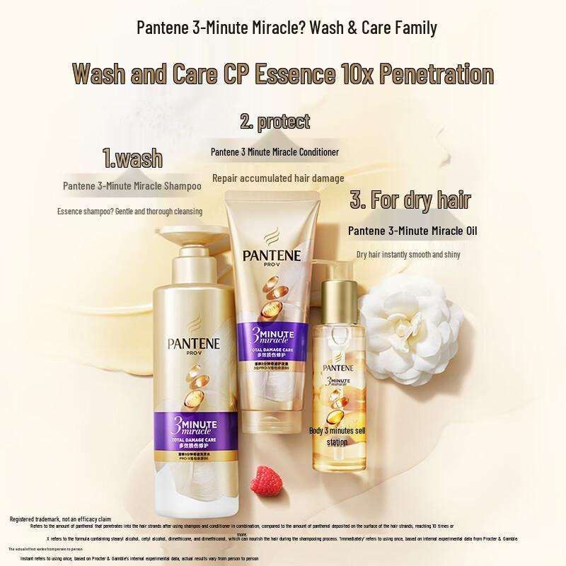 Pantene 3-Minute Miracle Multi-Effect Damage Repair Shampoo & Conditioner Set