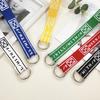 Men Women Students Double Ring Buckle All Match Printing Canvas Belt