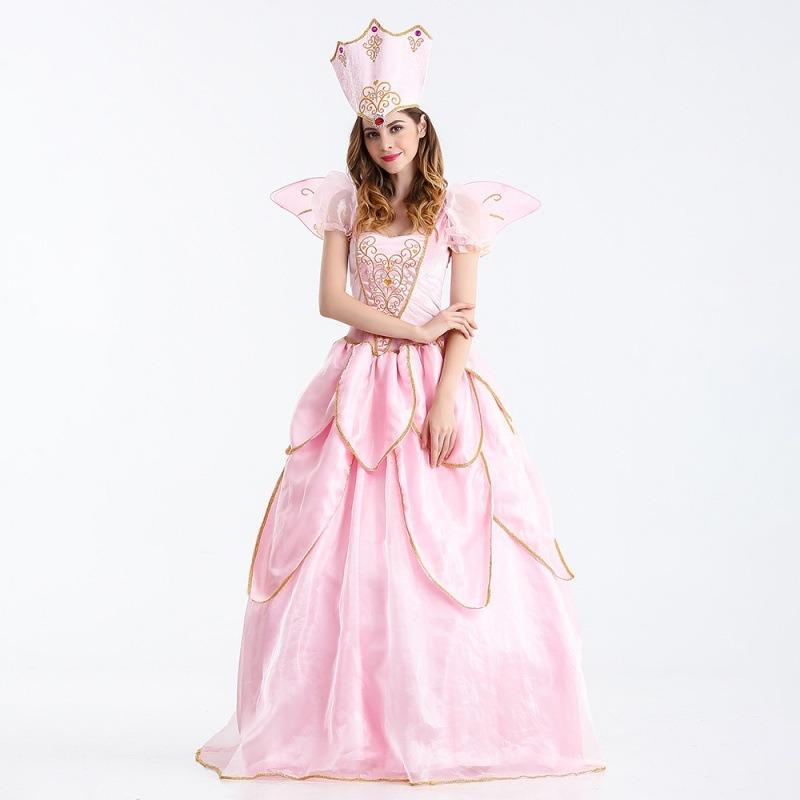 Fantasia de princesa fada madrinha de Halloween adulto conto de fadas branca de neve fantasia de fada das flores uniforme de jogo