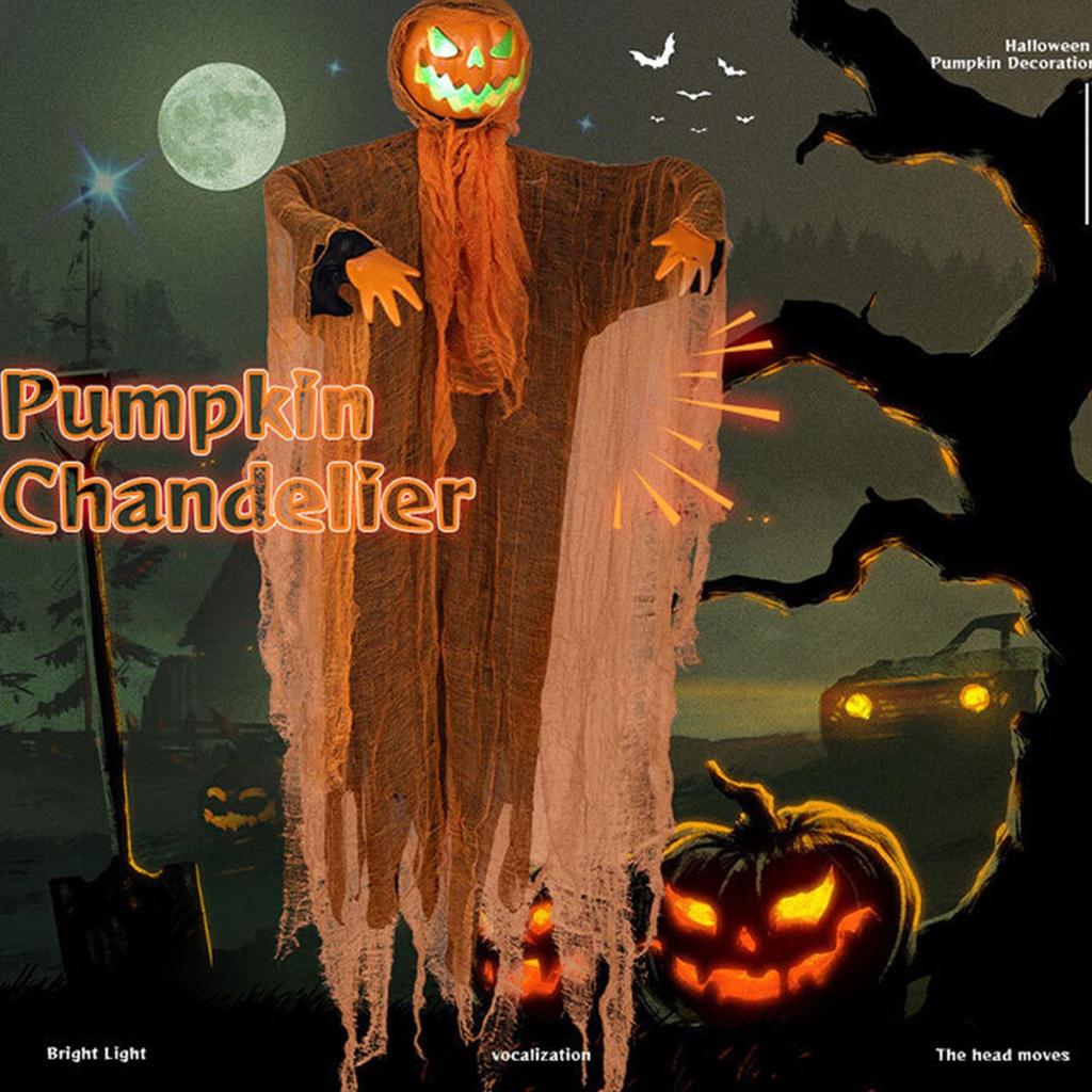 2025 Halloween Hanging Horror Ghost Ornaments With Eerie Sound Halloween Party Tree Hanging Ghost Haunted House Horror Props