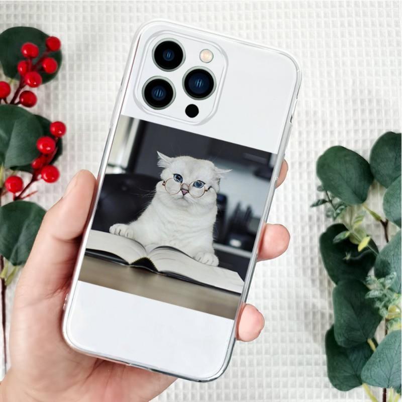 Coole Mode-Katzen-Telefonhülle für iPhone 14 13 11 12 Pro Max Mini 6 7 8 Plus X XR XS SE 2020 Transparente Abdeckung