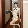 Guofeng Cheongsam Improved Young Girl Retro Sexy Short Waist Hip New Chinese Dress Women's Spring
