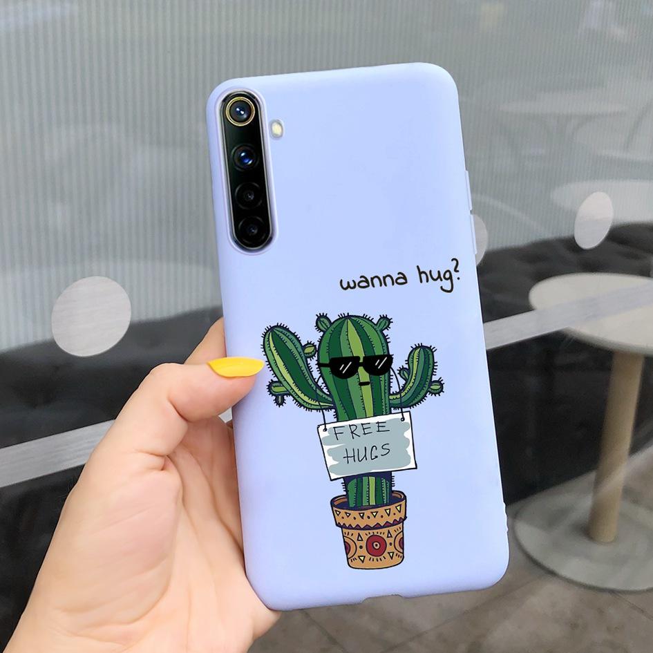 For Realme 6 6 Pro Case Cute Milk Cow Flower Patterns Soft Back Cover For OPPO Realme 6 6S 6Pro RMX2061 Coque Funda Realme6 Capa