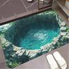 3D Optical Illusion Rug Nonslip Floor Mat for Indoor and Outdoor Use Cave Stone Visual Illusion Doormat for Living Room