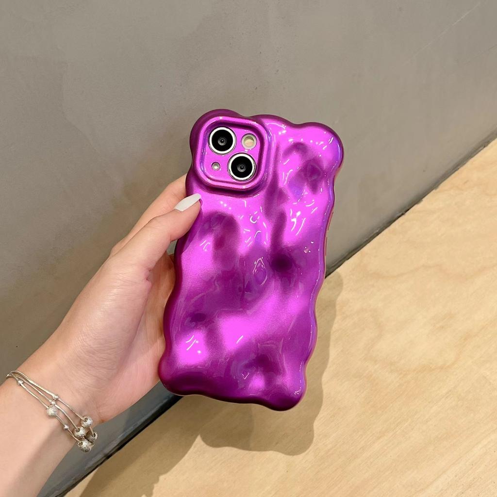 3D Bubble Wave Pattern Phone Case For iPhone 15 14 13 12 11 Pro Max 14promax 14pro Soft Shockproof Back Cover