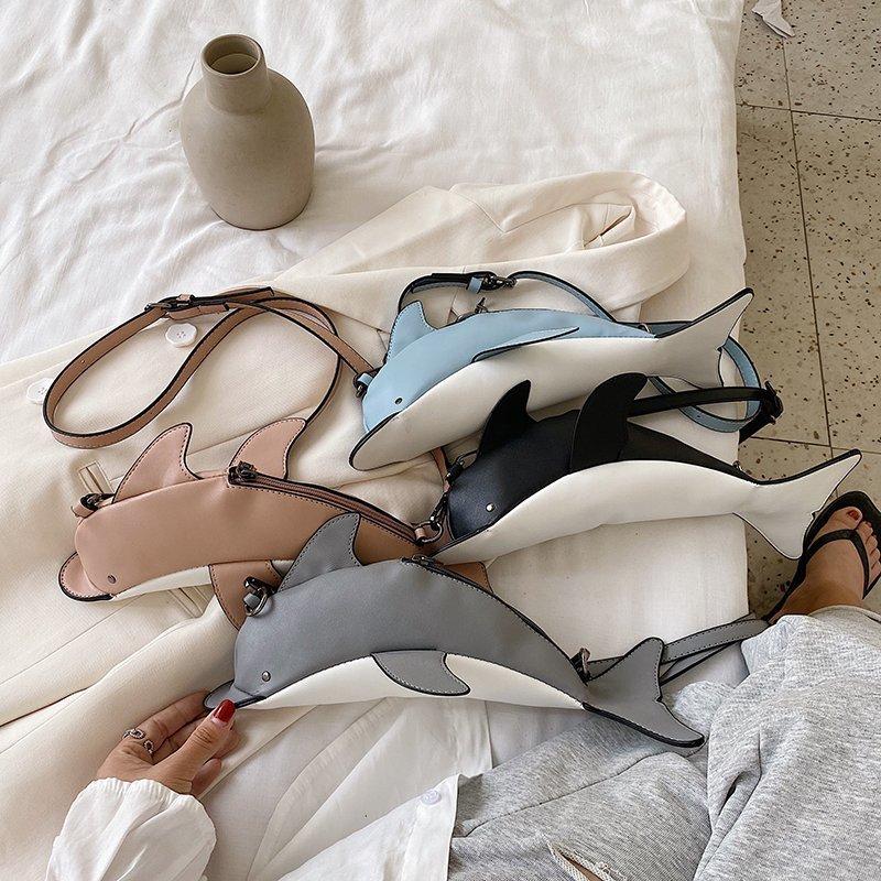 bags, personality, shark bags, women's 2025 summer tide, new fashion, internet celebrity, tiktok tide, versatile one-shoulder crossbody bag