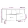 VidaXL Meuble TV Gris béton 80x36x50 cm Bois d'ingénierie 828984