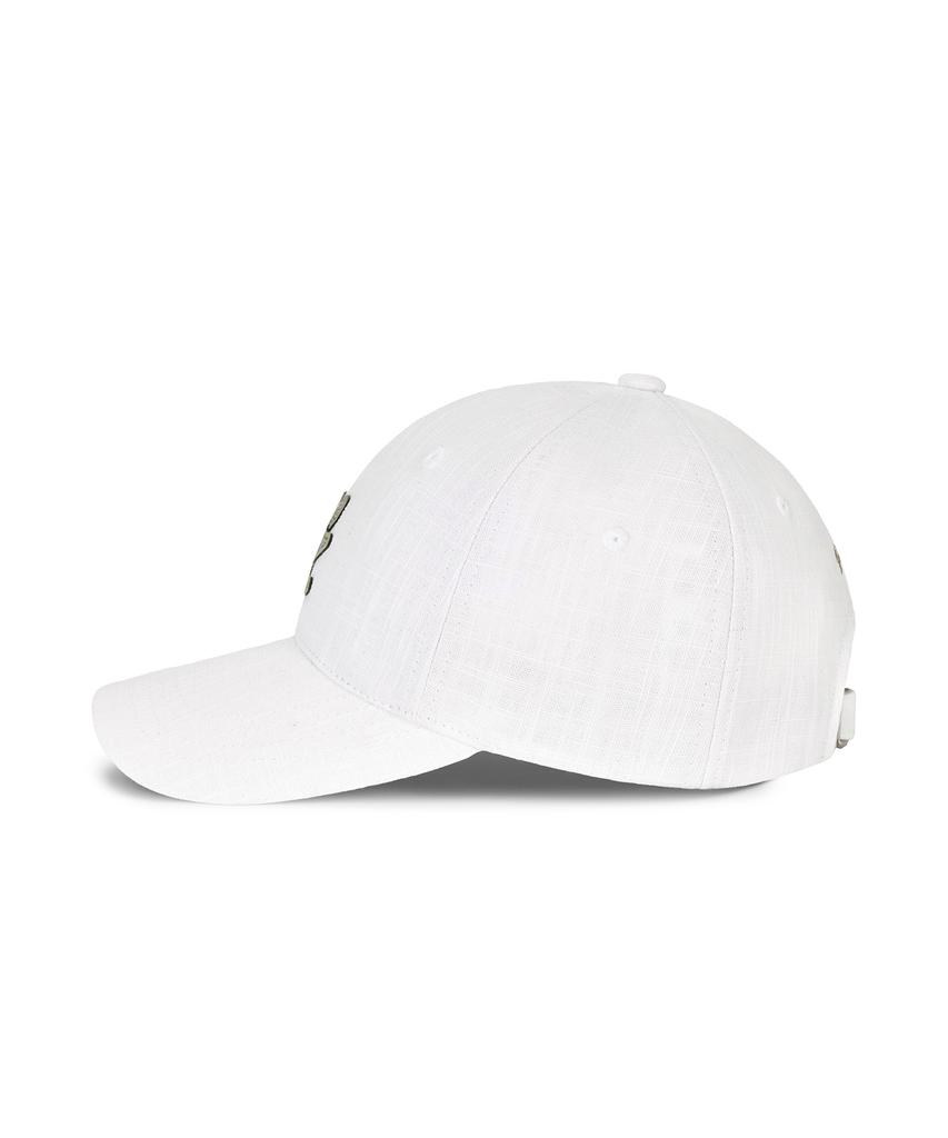 Bajal Flow Vz Leather Patch Ball Cap White