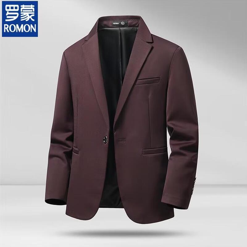 ROMON Men s Business Casual Ice Silk Suit Jacket 170/L