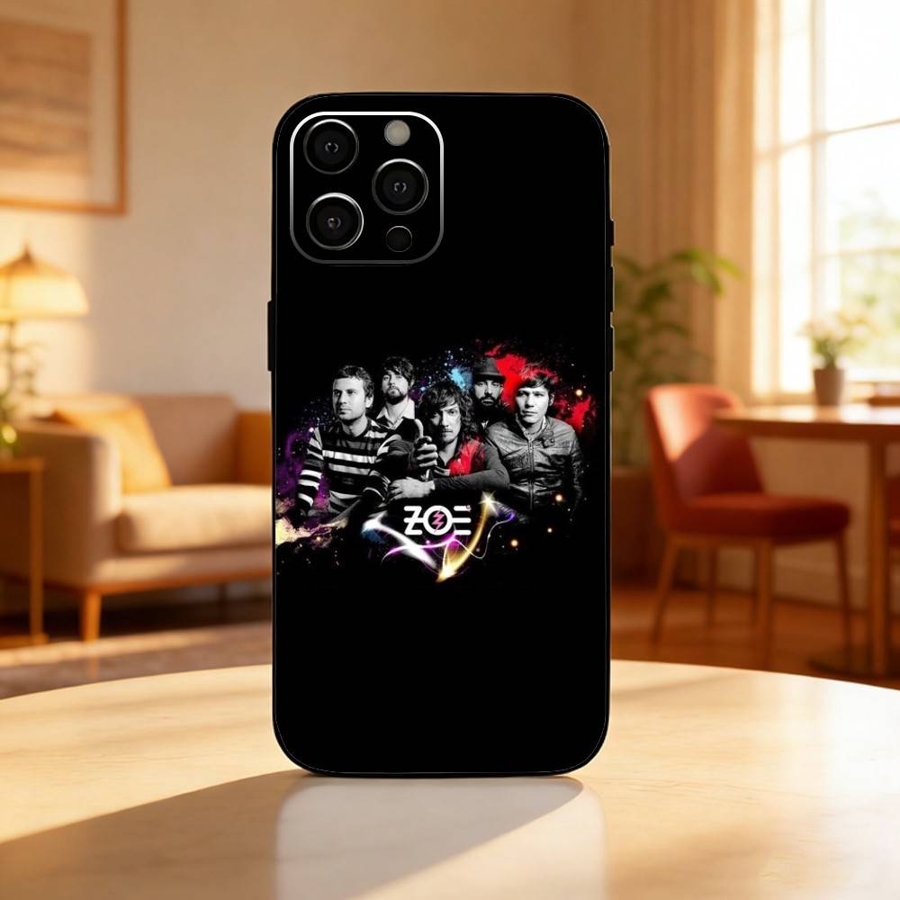 Z-ZOE B-Band Phone Case For iPhone17,16,15,14,13,12 Plus,Max Soft Silicone Black Cover iPhone13PROMAX
