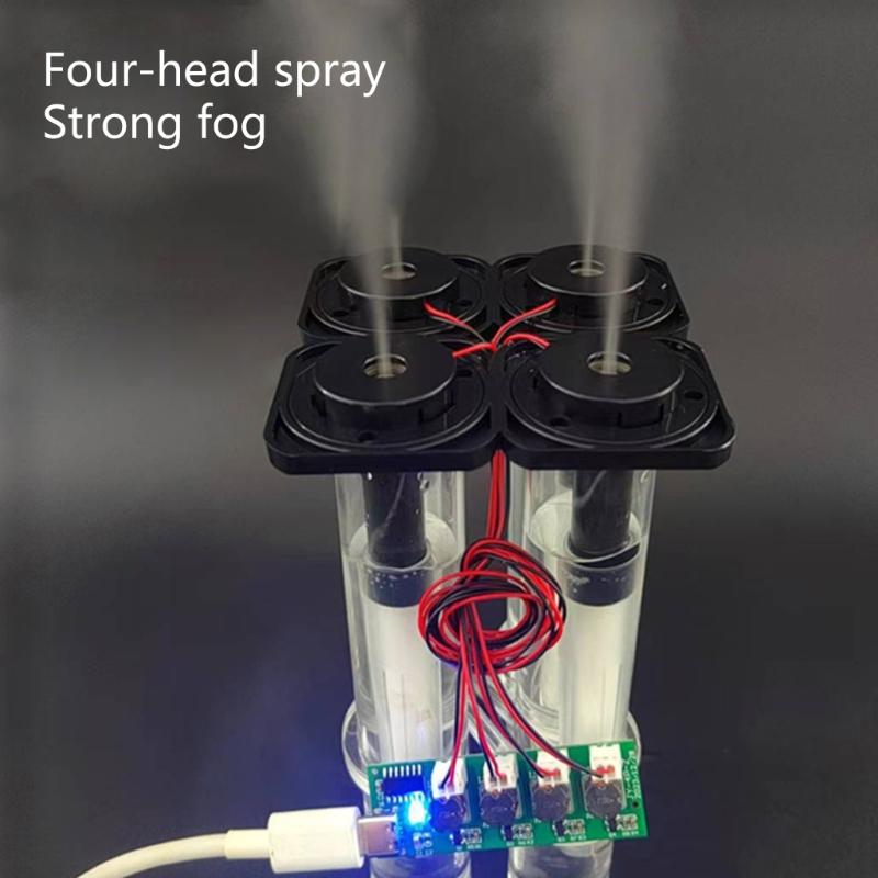 Ultrasonic Nebulizer Unswitched Atomization Control Board Four Head Humidifier Module For Plant Moisturizing