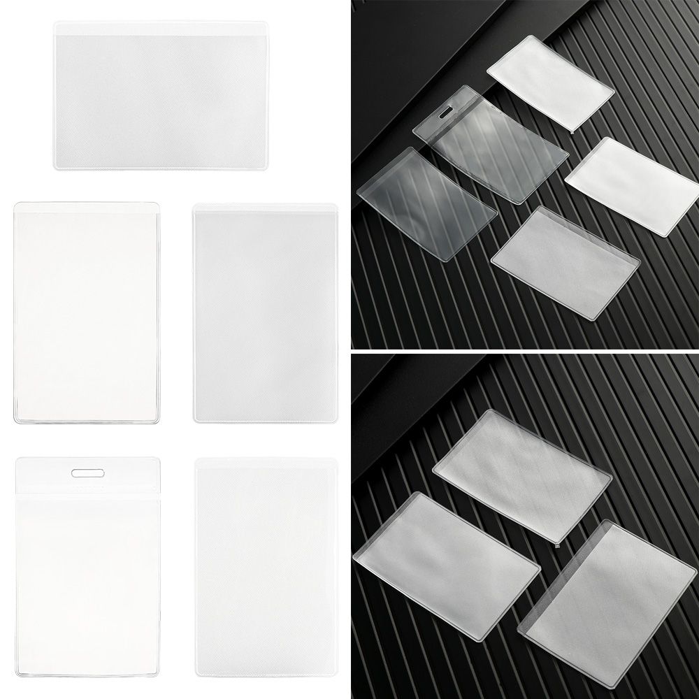Portable Practical ID Business Case Badge Protector Cover Office School Name Card Work Card Holders ID Card Pouch Card Sleeve