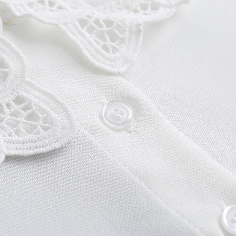 Perfecte Match Zoete Revers Nepkraag Voor Damesblouse Afneembare Kraag Halve Blouse Katoen Wit Nepkraag Top Meisjes Trui Decoratie