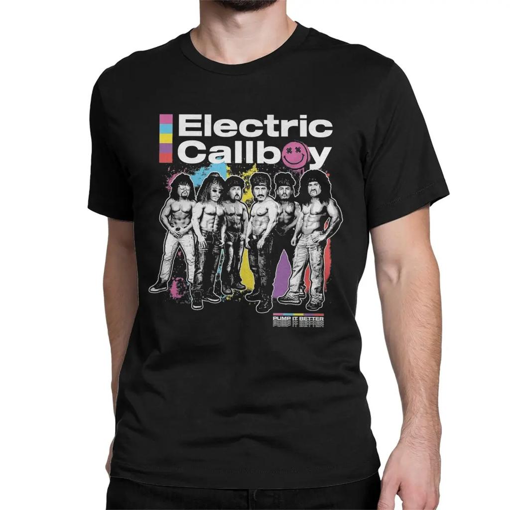 Camiseta Tour LE Electric Callboy para Hombre Mujer Algodón Puro Camisetas Casuales Cuello Redondo Música Alemana