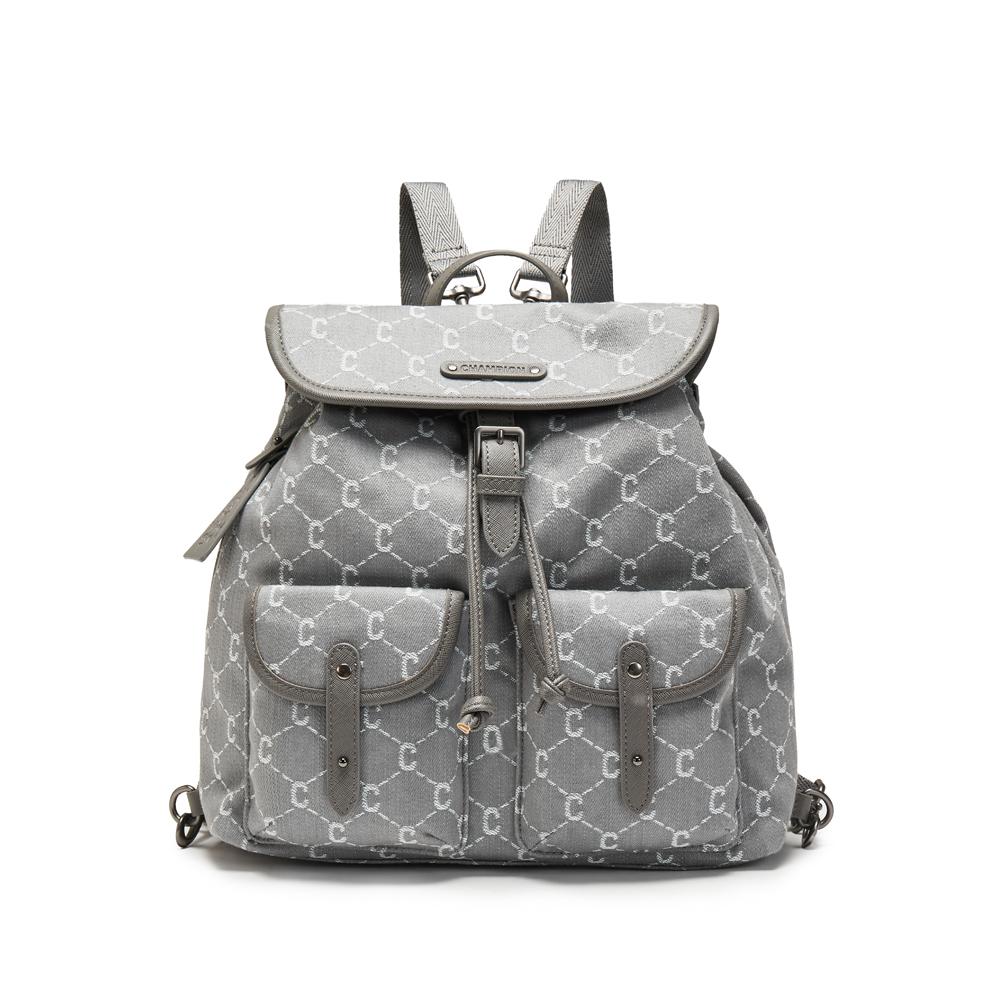 Champion Campus Mono Sackpack Unisex Backpack Wolf-Grey Medium-Blue-Denim Pine-Cone-Brown U6AACPU03 Wolf Gray