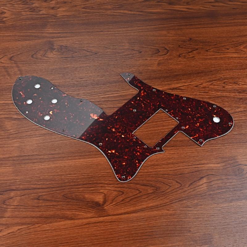 3 Ply 16 Holes Guitar Pickguard Scratch Plate Single H Pick Guards for 6 String Standard Bass Guitar Musical Instrument