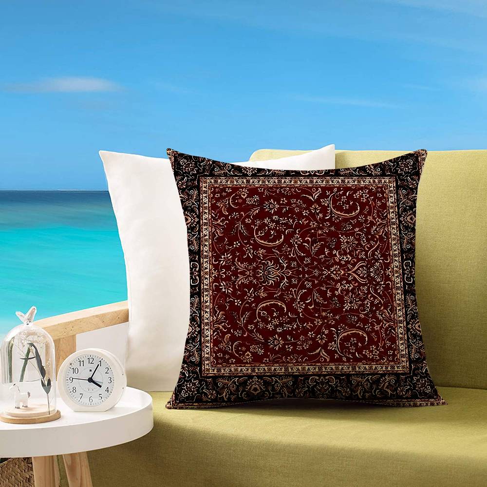Persian Carpet Customizable Square Pillowcases Stylish And Soft Perfect For Beds Cars And Sofas