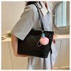 Women's Faux Leather Tote Bag Large Capacity Fashionable Shoulder Crossbody Bag Casual Office Handbag