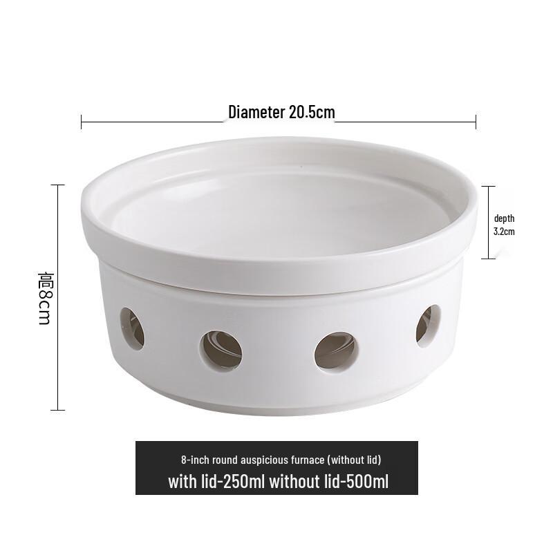 Ceramic Candle-Heated Food Warmer Plate