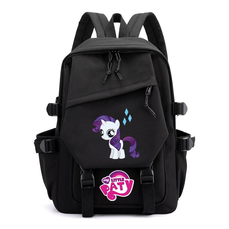 Pony Poly Rainbow Pony Printed Student School Bag Large Capacity Primary And Secondary School Student School Bag Children'S Backpack