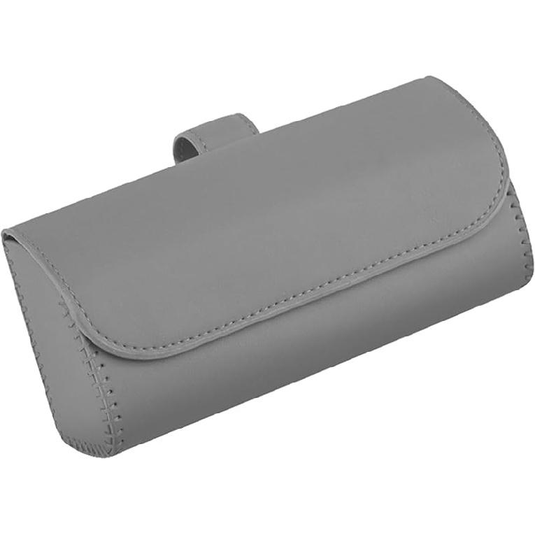 Suporte para Óculos de Sol para Para-sol de Carro, Caixa Organizadora de Couro para Óculos de Auto com Fecho Magnético Oculto, Clipe Suporte para Estojo de Óculos de Veículo, Carro