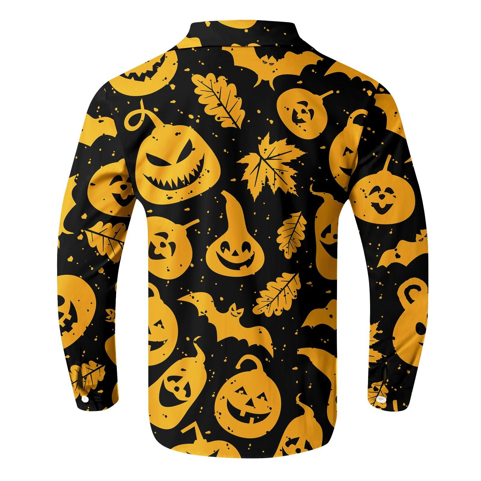 Мужские рубашки с длинными рукавами и пуговицами на Хэллоуин — фото 4