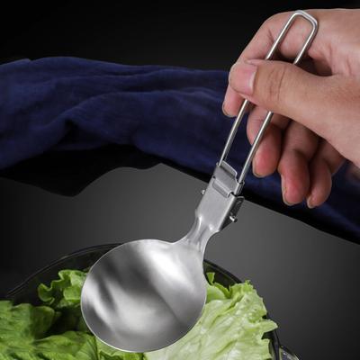Stainless Steel Tableware Foldable Design Hollow Handle Portable Cookware Camping Hiking Picnic Travel Cutlery