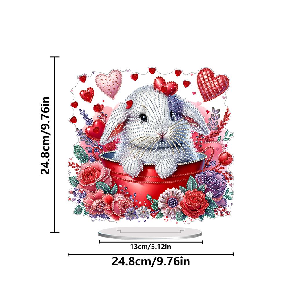 Acryl Spezialform Eulen Diamantmalerei Tischornamente Set 5D DIY Diamantkunst Tischdekorationen für Zuhause Büro Dekoration