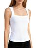 2026 Summer Women's Square Neck Sleeveless Vest T-shirt - Comfortable Casual Top