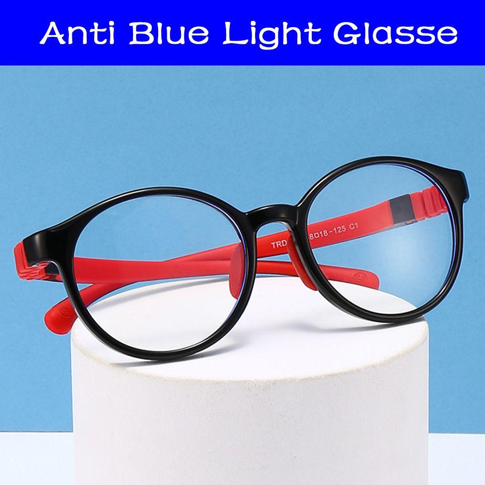 Anti Blaulicht Kinderbrille Quadratisch Kinder Jungen Mädchen Computer Optischer Rahmen Reflektierende Blockierende Brille Filter TR90 Rahmen