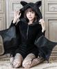 Milky Time Bat Halloween Cosplay Vampire Devil Costume for Adults with Fishnet Tights (L)