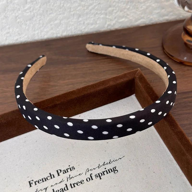 Polka Dot Hair Bands for Women Floral Print Hair Hoop Headbands Sweet Girls Plaid Hairband Hair Accessories Headwear Headdress